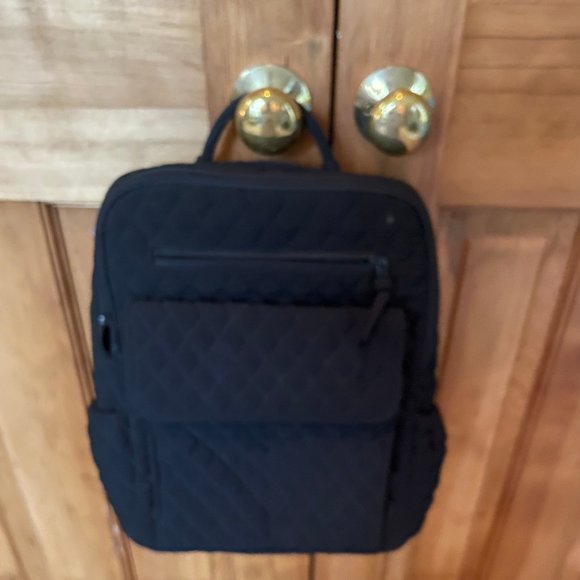 Vera Bradley Black Microfiber Backpack